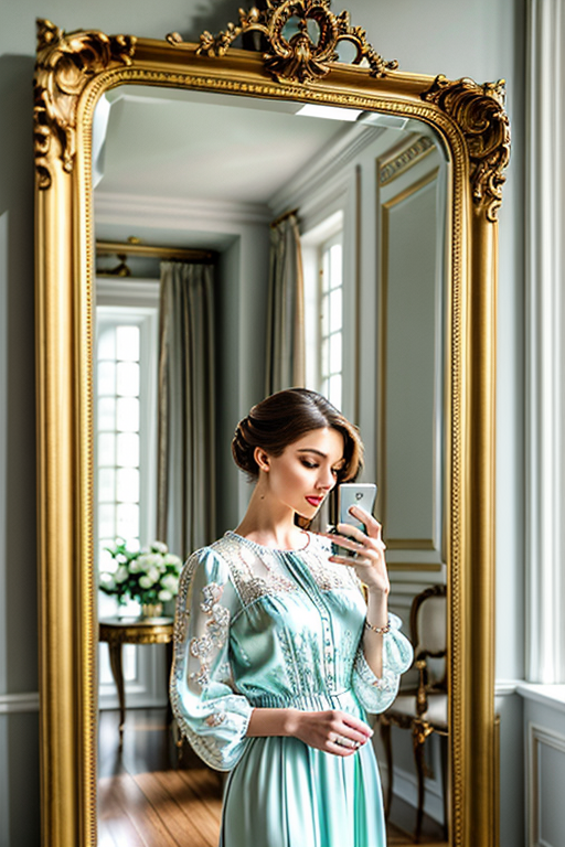 mirror photo poses girl